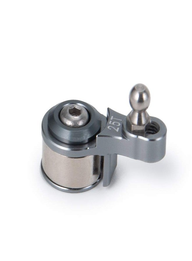 QUE-T Aluminum Alloy 25T Steering Servo Arm Horn for 1/10 RC TRX-4 Crawler Car Upgrade (Titanium) - Image 1